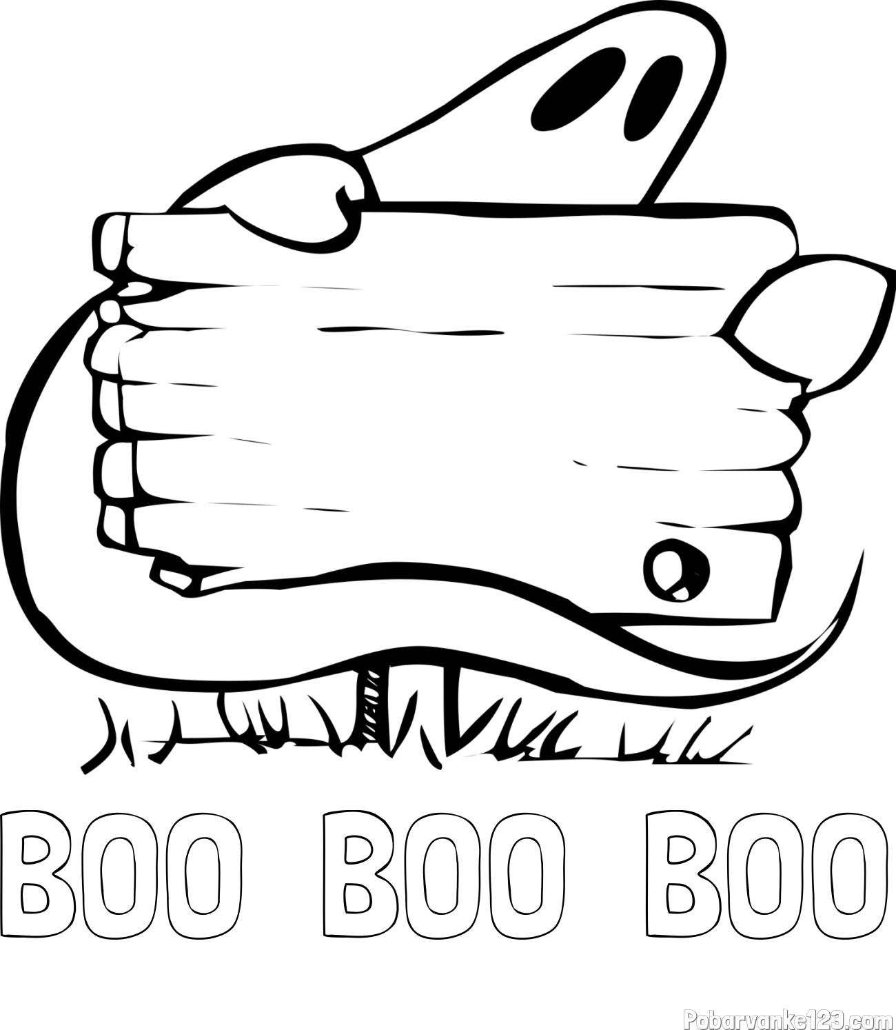 Pobarvanka imena BOO  BOO  BOO in pobarvanka duhca in table