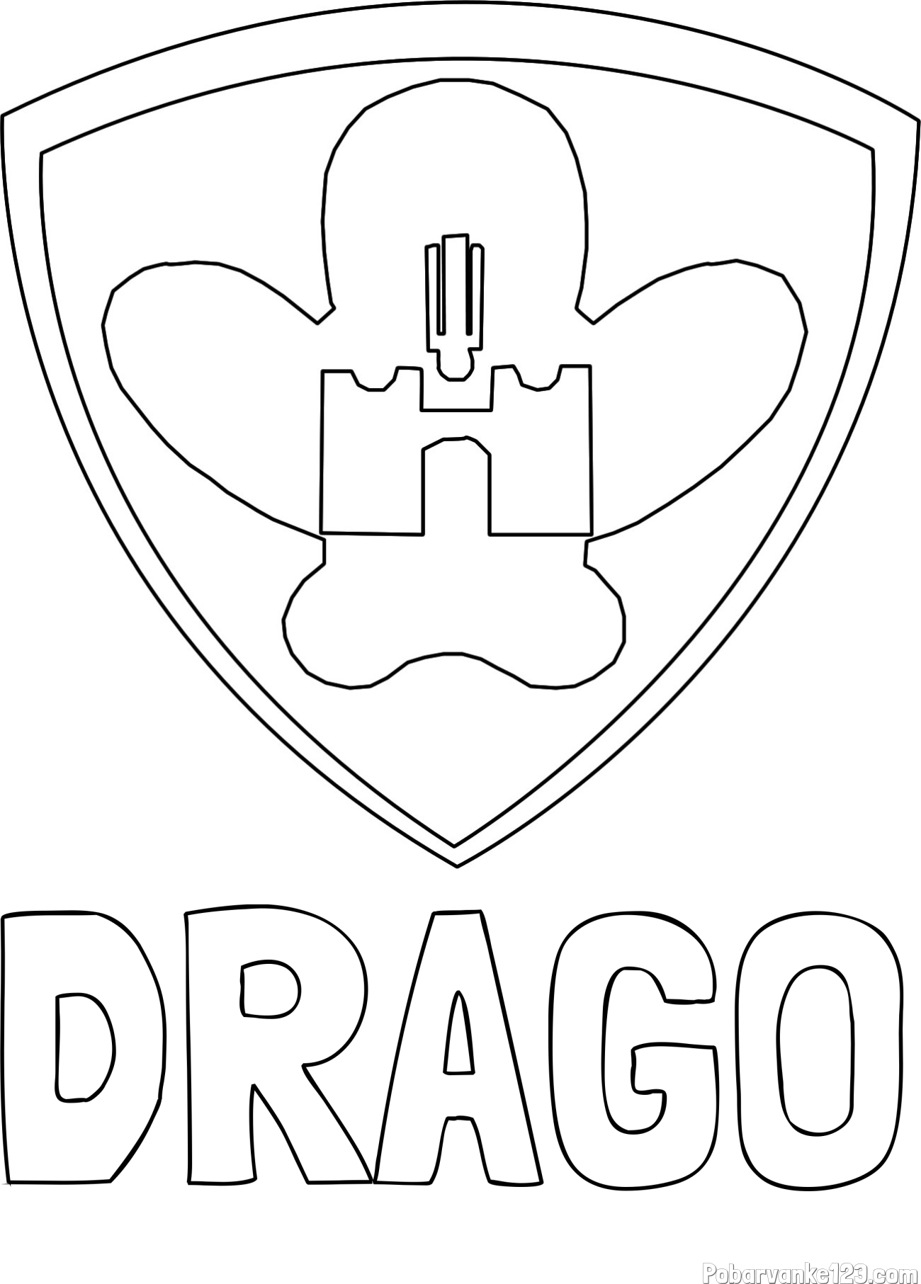 Pobarvanka imena DRAGO in pobarvanka NK Maribor (grb)
