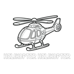 Online izdelana pobarvanka - Pobarvanka imena HELIKOPTER HELIKOPTER in pobarvanka helikopterja