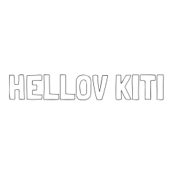 Online izdelana pobarvanka - Pobarvanka imena HELLOV KITI