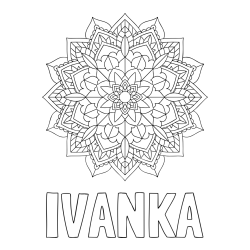Pobarvanka imena IVANKA in Čudovita pobarvanka mendale