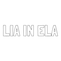 Online izdelana pobarvanka - Pobarvanka imena LIA IN ELA