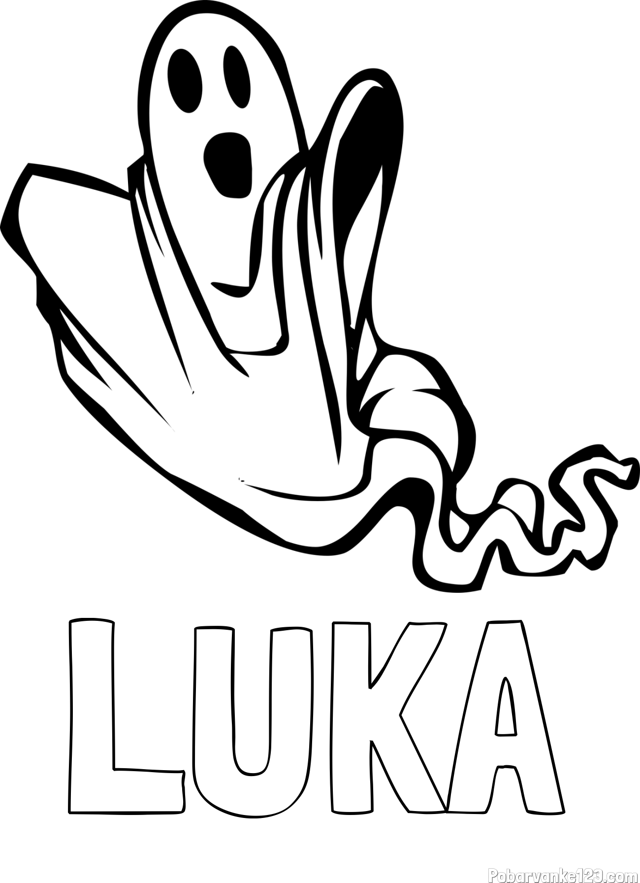 Pobarvanka imena LUKA in pobarvanka duhca