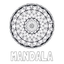 Online izdelana pobarvanka - Pobarvanka imena MANDALA in mandale 4