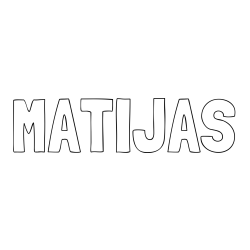Online izdelana pobarvanka - Pobarvanka imena MATIJAS