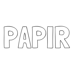 Online izdelana pobarvanka - Pobarvanka imena PAPIR