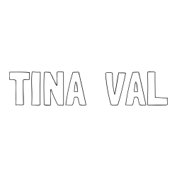 Online izdelana pobarvanka - Pobarvanka imena TINA  VAL