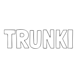 Online izdelana pobarvanka - Pobarvanka imena TRUNKI