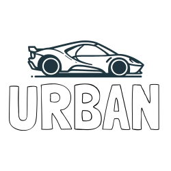Online izdelana pobarvanka - Pobarvanka imena URBAN in otroška pobarvanka dirkalnega avtomobila