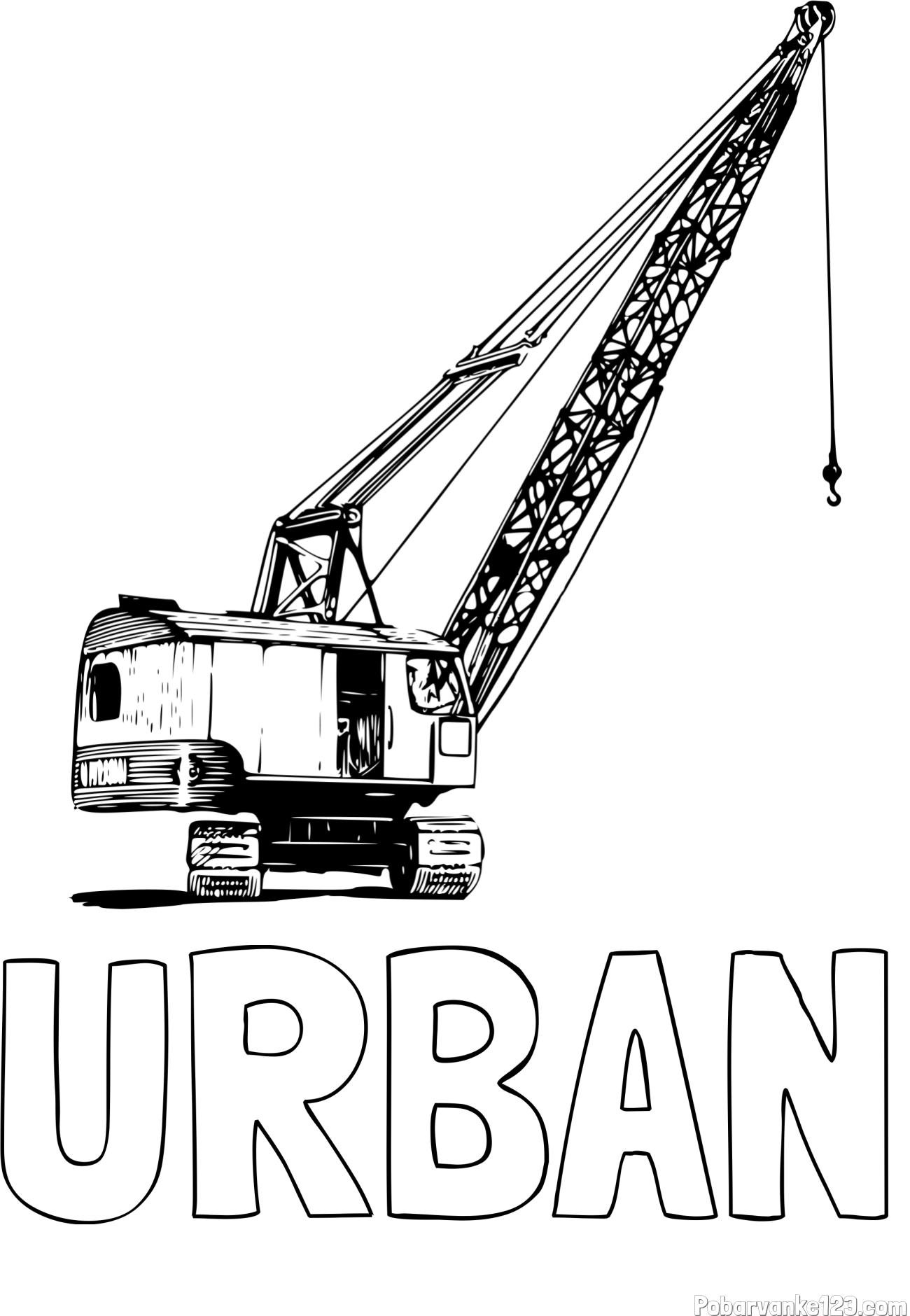 Pobarvanka imena URBAN in pobarvanka žerjava