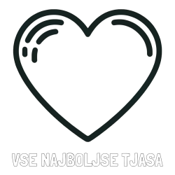 Online izdelana pobarvanka - Pobarvanka imena VSE NAJBOLJŠE TJAŠA in pobarvanka lepega srčka
