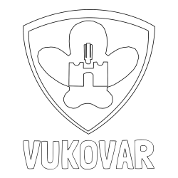 Online izdelana pobarvanka - Pobarvanka imena VUKOVAR in pobarvanka NK Maribor (grb)