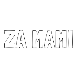 Online izdelana pobarvanka - Pobarvanka imena ZA MAMI