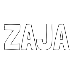 Online izdelana pobarvanka - Pobarvanka imena ZAJA
