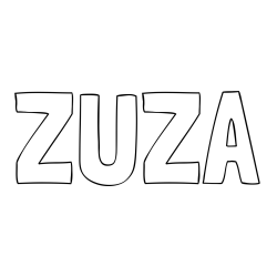 Online izdelana pobarvanka - Pobarvanka imena ZUZA