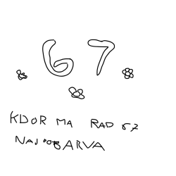 :) 67 (: