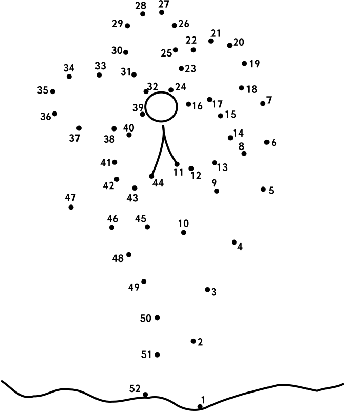 Črtna pobarvanka cvetlice