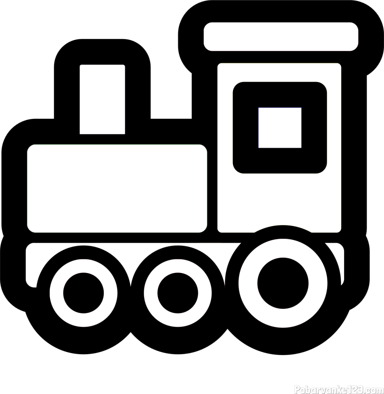 Otroška pobarvanka lokomotive
