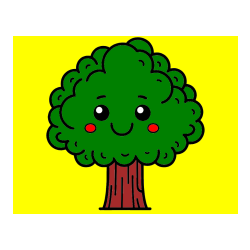 Pobarvana pobarvanka - Otroška pobarvanka drevesa