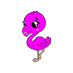 POBARVANA POBARVANKA - Otroška pobarvanka flaminga