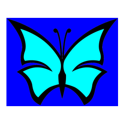 Pobarvana pobarvanka - Otroška pobarvanka metulja