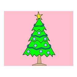 Pobarvana pobarvanka - Pobarvanka božične smrečice