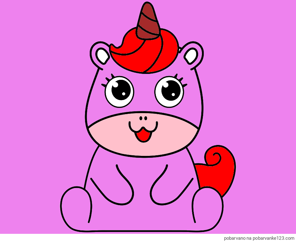 POBARVANA POBARVANKA - Pobarvanka čudovitega samoroga Unicorn