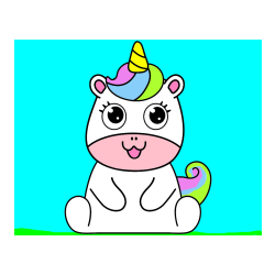 POBARVANA POBARVANKA - Pobarvanka čudovitega samoroga Unicorn