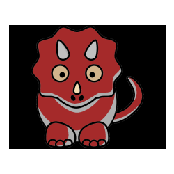 Pobarvana pobarvanka - Pobarvanka dinozavra triceratops