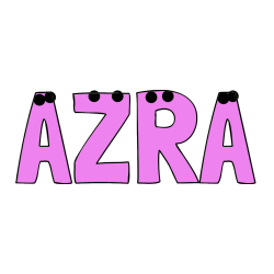Pobarvana pobarvanka - Pobarvanka imena AZRA