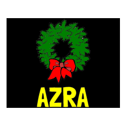 Pobarvana pobarvanka - Pobarvanka imena AZRA in adventni venček