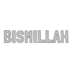 Pobarvana pobarvanka - Pobarvanka imena BISMILLAH