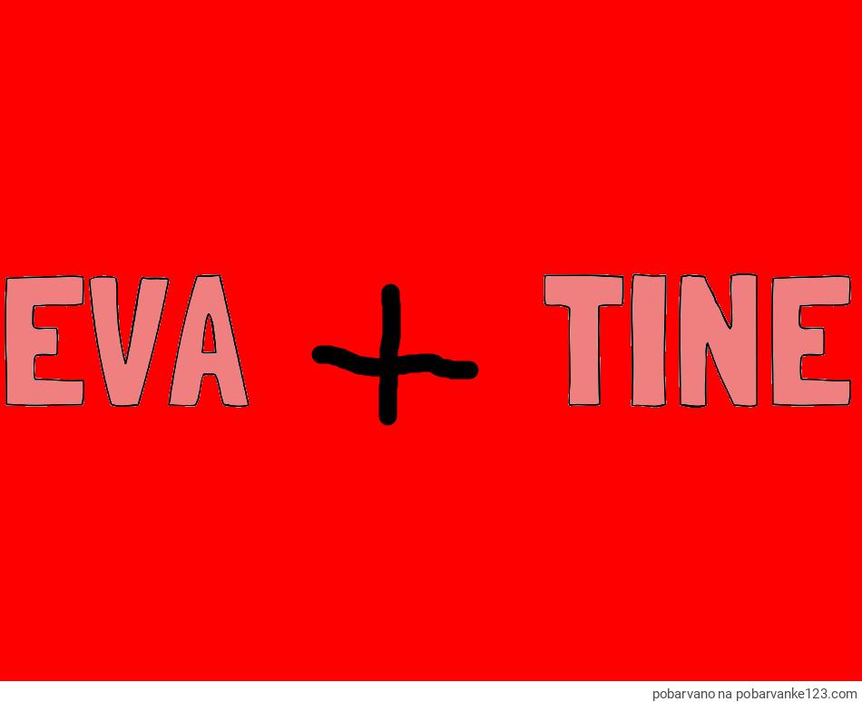 POBARVANA POBARVANKA - Pobarvanka imena EVA        TINE