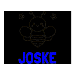 Pobarvana pobarvanka - Pobarvanka imena JOŠKE in otroška pobarvanka čebele