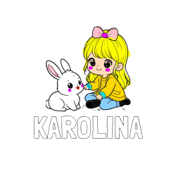 Pobarvana pobarvanka - Pobarvanka imena KARAOLINA