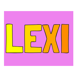 Pobarvana pobarvanka - Pobarvanka imena LEXI