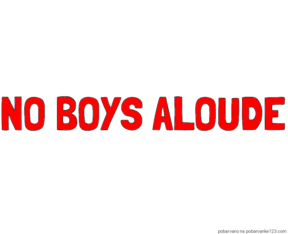 POBARVANA POBARVANKA - Pobarvanka imena NO BOYS ALOUDE