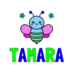 Pobarvana pobarvanka - Pobarvanka imena TAMARA