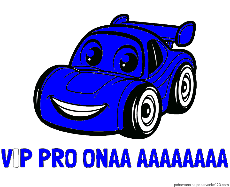POBARVANA POBARVANKA - Pobarvanka imena VIP PRO ONAA AAAAAAAA in pobarvanka otroškega avtomobila