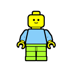 POBARVANA POBARVANKA - Pobarvanka LEGO figurice fanta