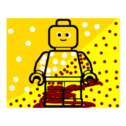 POBARVANA POBARVANKA - Pobarvanka LEGO figurice fanta