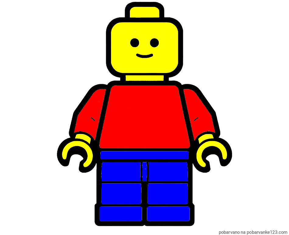 POBARVANA POBARVANKA - Pobarvanka LEGO figurice fanta