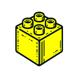 Pobarvana pobarvanka - Pobarvanka LEGO kocke