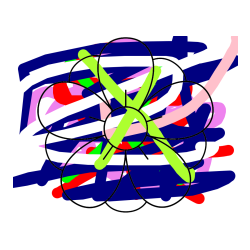 Pobarvana pobarvanka - Pobarvanka lepega cveta