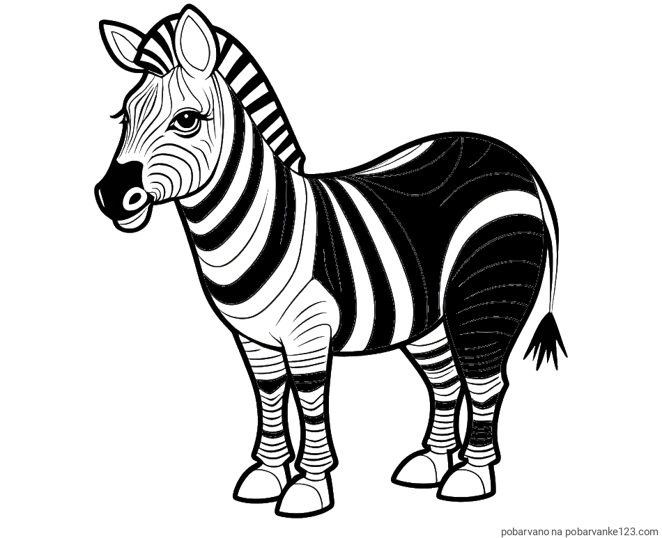 POBARVANA POBARVANKA - Pobarvanka ljubke zebre
