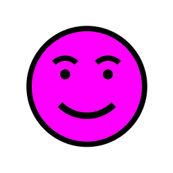 Pobarvana pobarvanka - Pobarvanka nasmejanega smeška