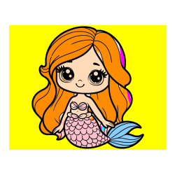 Pobarvana pobarvanka - Pobarvanka prikupne morske deklice