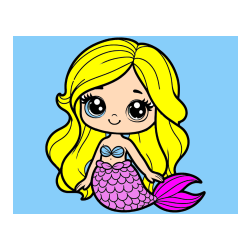 Pobarvana pobarvanka - Pobarvanka prikupne morske deklice