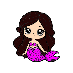 Pobarvana pobarvanka - Pobarvanka prikupne morske deklice