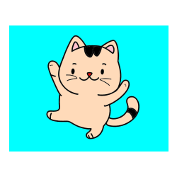 Pobarvana pobarvanka - Pobarvanka razigrane mačke